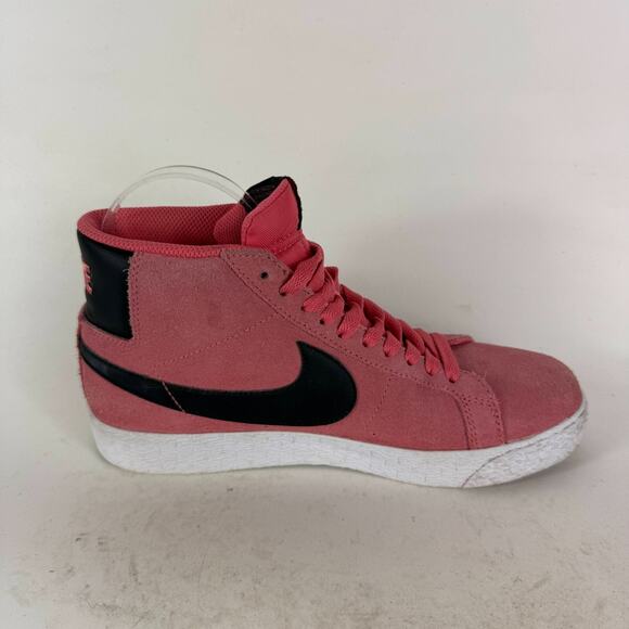 Nike SB Zoom Blazer Mid Sneakers Mens 7 Pink Suede Lace Up Mid Top Running Shoes - Picture 3 of 10